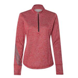 adidas - Women's 3-Stripes Heather 1/4 Zip Pullover